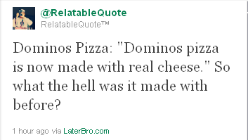 tweets about pizza