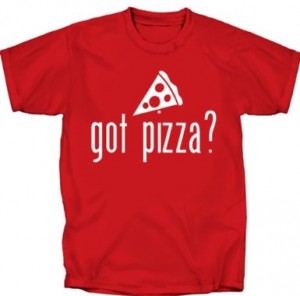 pizza t-shirts and pizza costumes