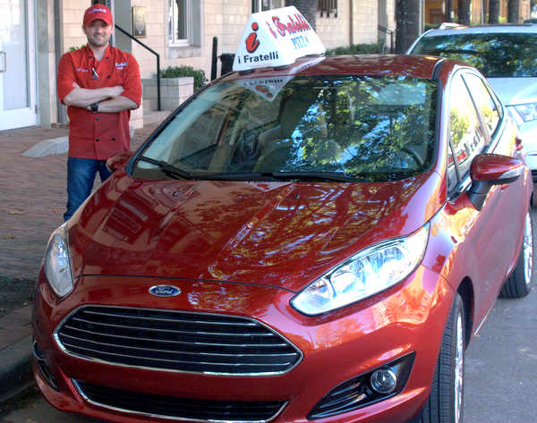 Jeff is the friendly GM of the i Fratelli store in Uptown. He graciously adorned our 2014 Titanium Ford Fiesta with an i Fratelli sign for a few photos.